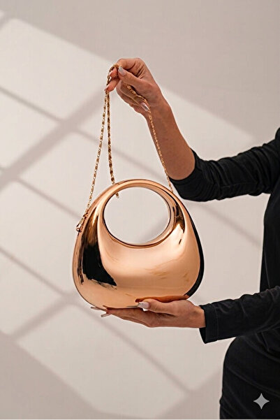 Gogoey Γυναικεία τσάντα χειρός και χιαστί με χρυσή αλυσίδα HALF MOON - Ειδικό...