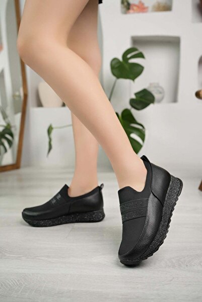 Nesil Shoes Wiss 510 Μαύρα Ανατομικά Γυναικεία Παπούτσια