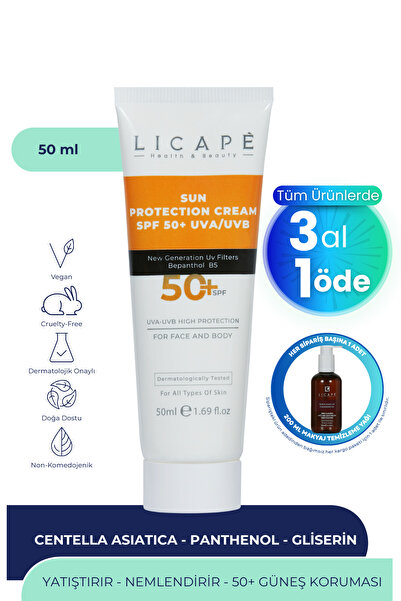 Licape Çok Yönlü Yüksek Korumalı Spf +50 Faktör Uva - Uvb Güneş Kremi 50 ml