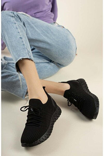 Nesil Shoes Dvm 500 Μαύρα Πλεκτά Γυναικεία Αθλητικά Παπούτσια
