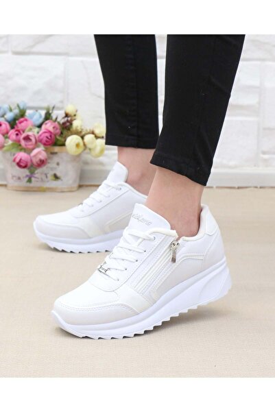 Wickers 2161 Λευκά 36-40 Ημερήσια Γυναικεία Sneakers