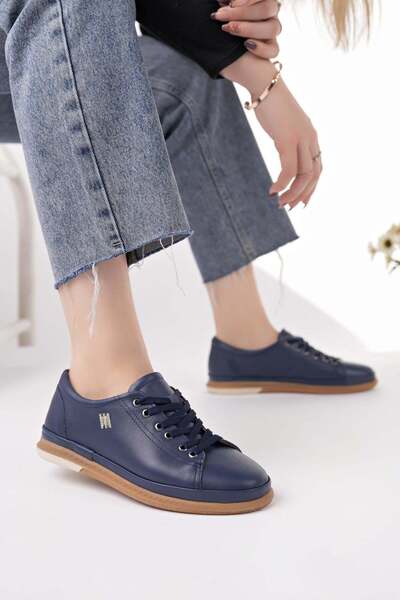 Nesil Shoes Γυναικεία παπούτσια Modessa 160 Laci Lace-up από γνήσιο μαλακό δέρμα