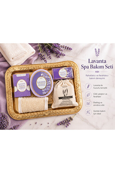 OENS COSMETİC Lavender Bath Set |   Natural Lavender Soap & Fiber Soap |   Tr...