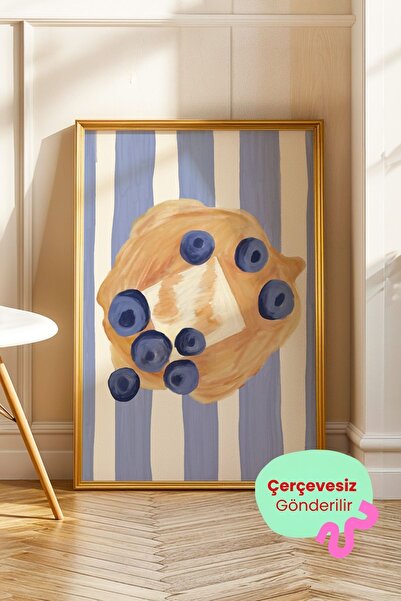 ArtDropsco Waffle Tablo Tatlı İllüstrasyon Modern Mutfak Poster Kahve Köşesi ...