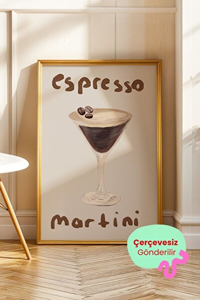 ArtDropsco Espresso Martini Tablo Kokteyl Poster Bar ve Mutfak Duvar Dekoru Ç...