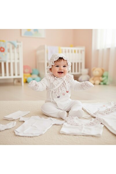 MİLAYS LİFE HOME COLLECTİON طقم زيبين للأطفال البنات العضويين من عمر 0-3 أشهر...