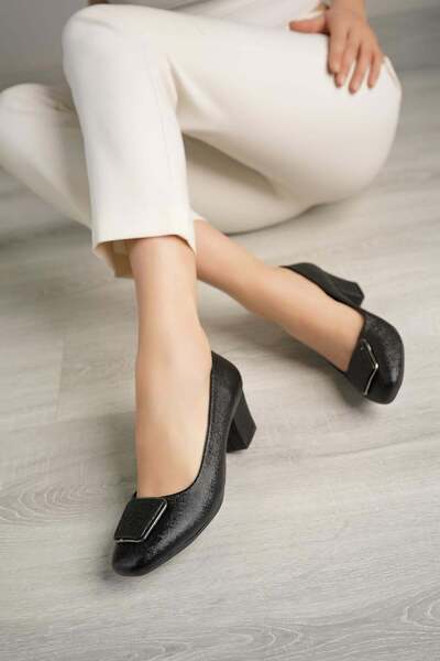 Nesil Shoes Desca 220 Μαύρο - Γυναικεία παπούτσια με τακούνι Nova Daily