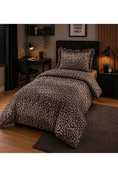 Violacasa Σετ Παπλωματοθήκη με Βολάν για Μονό Κρεβάτι Leopard |   Λέων |   Πρ...