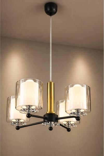 MINIMAL ETICARET VE BILGI TEKNOLOJILERI Luxury Crystal Black & Gold Quad Cam ...