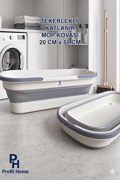 Profit Home Çok Amaçlı Katlanır Mop Kovası - Yer Tasarruflu Katlanabilir Temi...