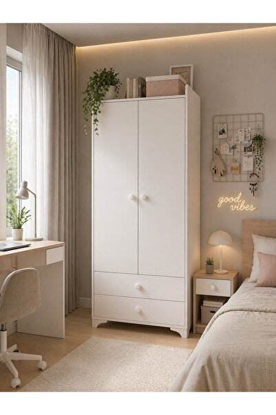 Aktehome 2 KAPAKLI ÇEKMECELİ DOLAP & GARDIROP ÇOÇUK BEBEK DOLAP & GARDIROP 04...