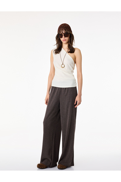 Koton Παντελόνι με φαρδιά μπατζάκια και δέσιμο στη μέση