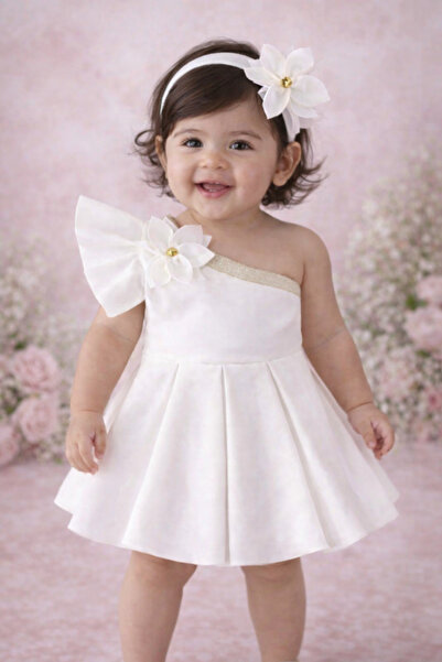 ayasofia kids Κοριτσίστικο λευκό φλοράλ φόρεμα