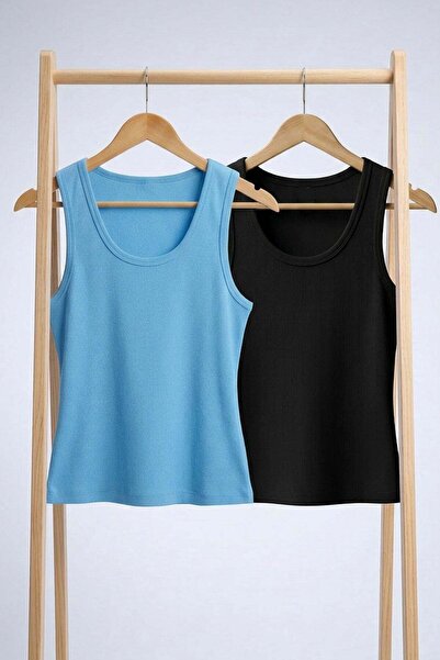 COTENCONCEPT 2 τεμάχια Μπλουζάκι με κορδόνια και λουράκια από μείγμα βισκόζης