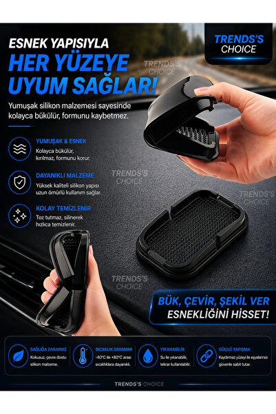 trends's choice Araba Oto Araç Telefon Tutucu Kaydırmaz Havuzlu Ped