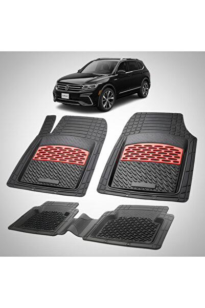 TEAMCAR ®   Covorașe auto compatibile cu Volkswagen Tiguan BW2 (2016–2024) Roșii