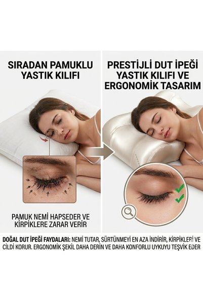 Zeelux Anti-Wrinkle Beauty Pillow, Memory Foam, Bamboo Lining Skin with 100% Pure Mulberry Silk Cover