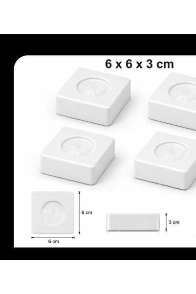 Tasarım Mobilya ve Beyaz Eşya Altı Yükseltici 6x6x3 cm – Dayanıklı Polietilen...