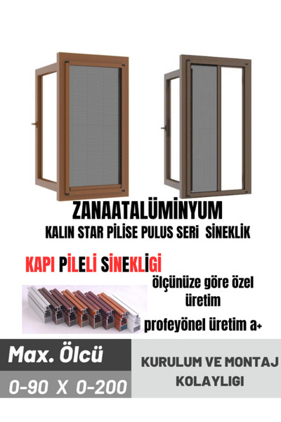 AKTAS Sineklik plise sineklik 0.90x220 cm aralığında kapı sinekliği