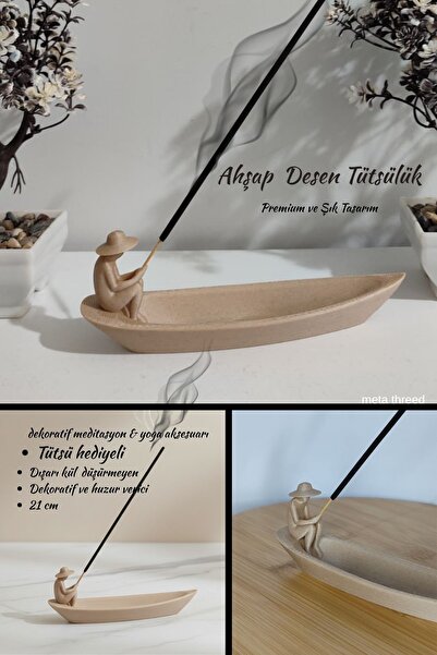 MODA Ahşap Desen Kayıkçı Tütsülük