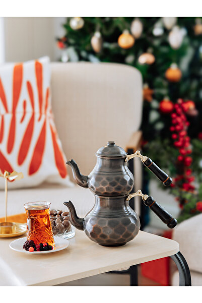 Bakır Concept Copper Teapot Honeycomb Model No1 Oxidized