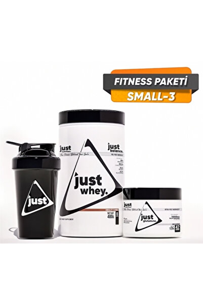 Just Nutrition مجموعة اللياقة البدنية - حجم صغير 3 (بروتين + جلوتامين + هدية ...