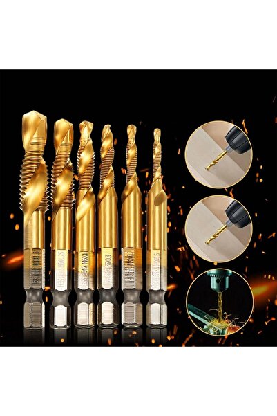 VANCKEY 1/4 Bits Kendinden Matkap Uçlu Kılavuz Seti M3 M4 M5 M6 M8 M10 – Diş ...