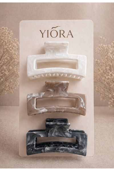 yiora Κούμπωμα με 3 μάνταλα, μεγάλου μεγέθους, Premium Acetate, Εισαγόμενο