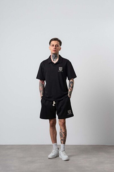 Respire Ανδρικό Σετ Σορτς και Μπλουζάκι Rocket Club με Γράμματα, Κανονική Εφα...