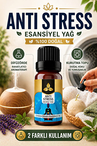 OrdoVeni Anti Stress Saf Esansiyel Uçucu Yağ 10 ml | Kurutma Topu Kokusu ve D...