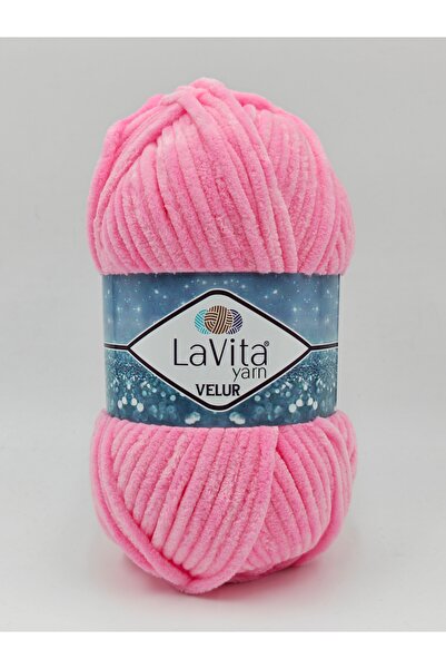 LaVita Yarn Fir de tricotat manual din catifea Velur 100% poliester 100gr (40...