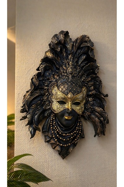 Polyester Venedik Maske Duvar Süsü 30 x 20 Cm