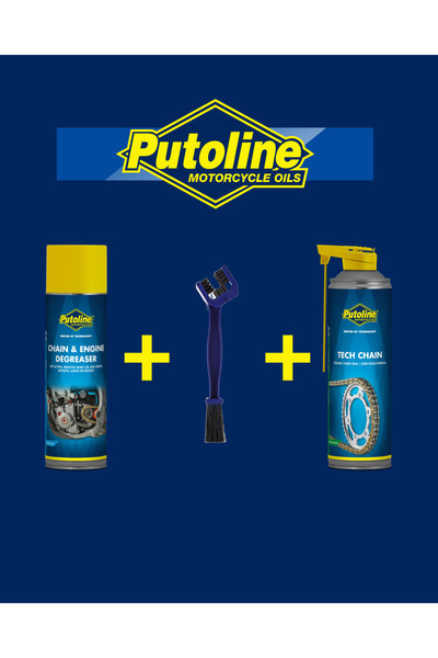 putoline Tech Chain Seramik Zincir Yağı (500ml) + Zincir ve Motor Temizleyici...