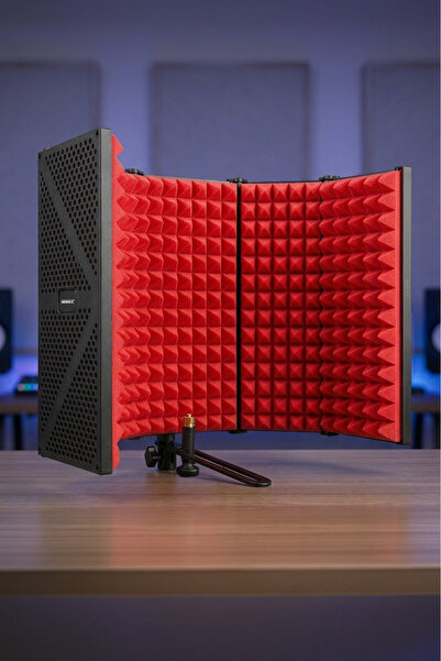 Midex Pf-44 Red Mikrofon Ses Yalıtım Izolasyon Paneli 5 Bölümlü (75x30 Cm)