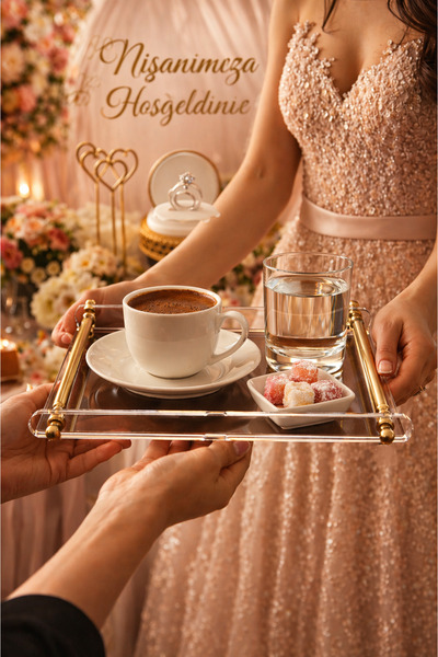 TutturX Nişan Söz Tavă pentru cafea 35x30cm pentru 4-6 persoane