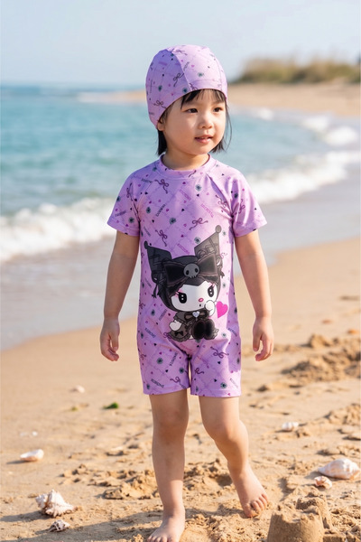 Beniizle Μαγιό για κορίτσια με εμπριμέ καρό