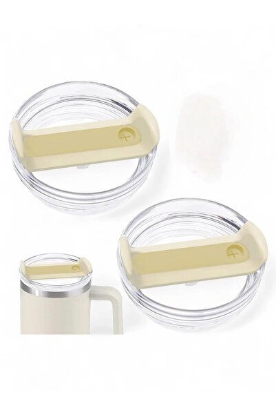 Stanley Quencher 40 Oz 1.18 LT Uyumlu Pipetli Termos Kapak - Krem Kapak Quenc...