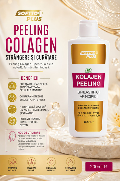 Softto Plus Peeling Colagen Strângere și Curățare