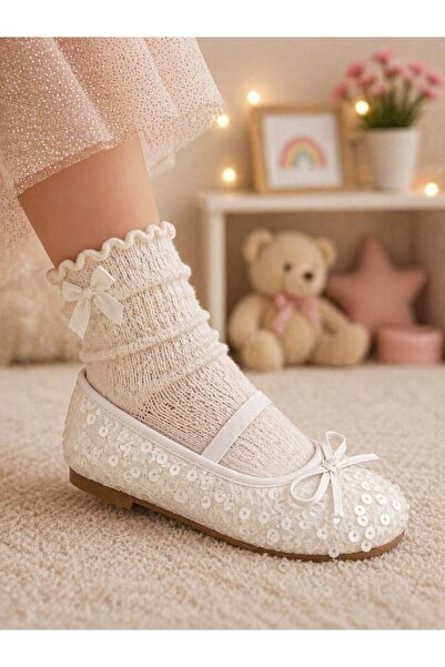 KANTEX Κοριτσίστικα παιδικά σανδάλια μπαλαρίνας με λεπτομέρεια φιόγκου με κλι...