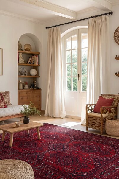 Naar Halı Mira Afgan 7 Kaymaz Tabanlı Yıkanabilir Klasik Kilim