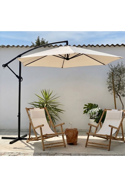 jumi Ομπρέλα κήπου, μπεζ, 250x300 εκ.