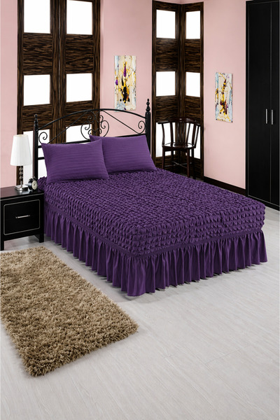 elgeyar Κάλυμμα κρεβατιού με εύκαμπτο τυλιγμένο ύφασμα - Ελαστική σεντόνια φο...