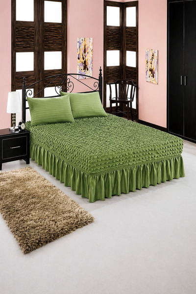 elgeyar Κάλυμμα κρεβατιού με εύκαμπτο τυλιγμένο ύφασμα - Ελαστική σεντόνια φο...