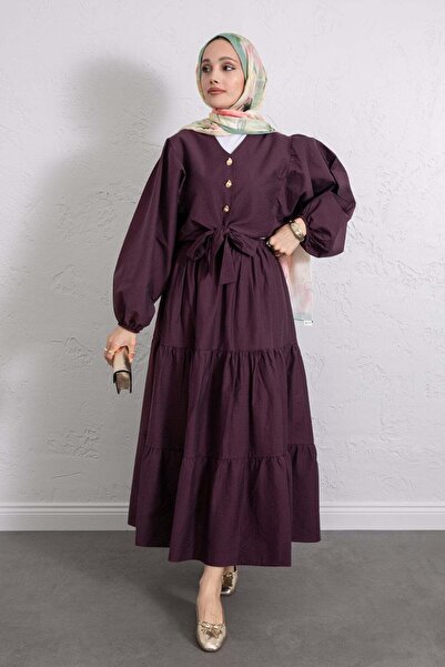 Salih Çelebi Με δέσιμο Σετ Μπλούζα και Φούστα Y0100 - MÜRDÜM