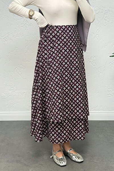 Salih Çelebi Καρό φούστα με δέσιμο 0092 - MÜRDÜM