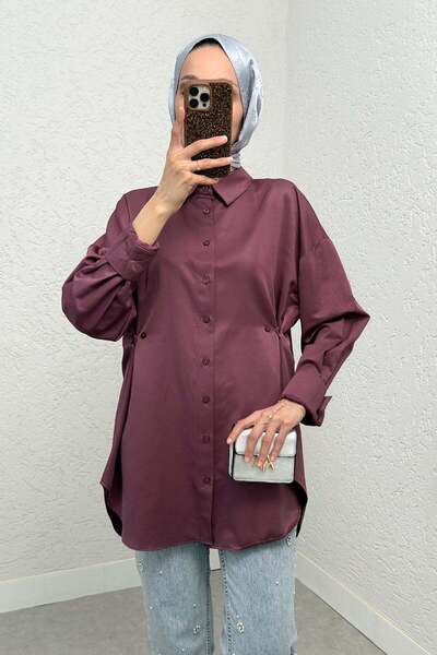 Salih Çelebi Τουνίκ με πλαϊνά κουμπιά 2281 - CHERRY CRUMBLE