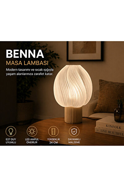 ATB Design Solutions Dekoratif Masa Lambası – Modern Tasarım Gece Lambası | M...
