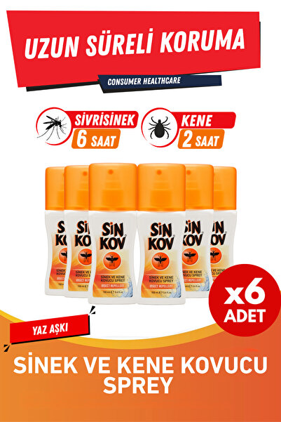 Sinkov Kovucu Sprey 6'lı Eko Set - Sinek Kene Uzun Süre Koruma 6x100ml