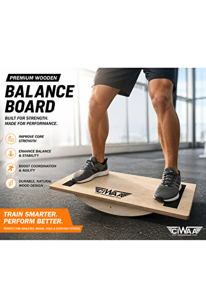 CIWAA Balance Board Ξύλινο Ορθογώνιο