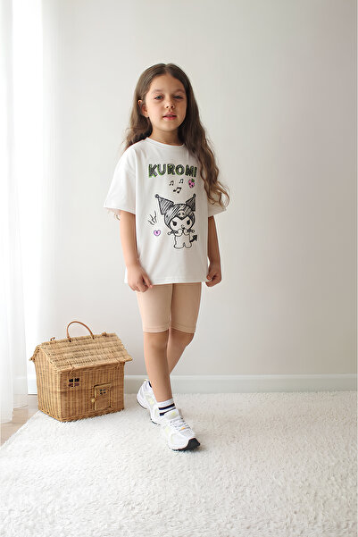 Belya Kids Wear طقم بناتي كامل من الأعلى والأسفل بتصميم كور مع سروال ضيق مقاس...